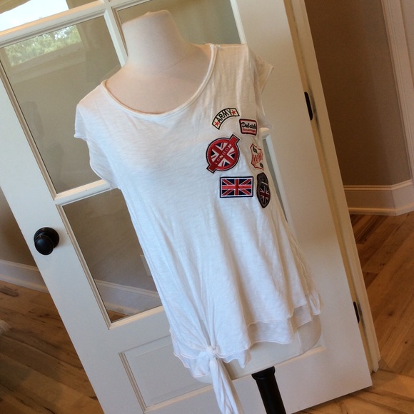 White top B Original Boutique Shirt Womens Small - Picture 2 of 5